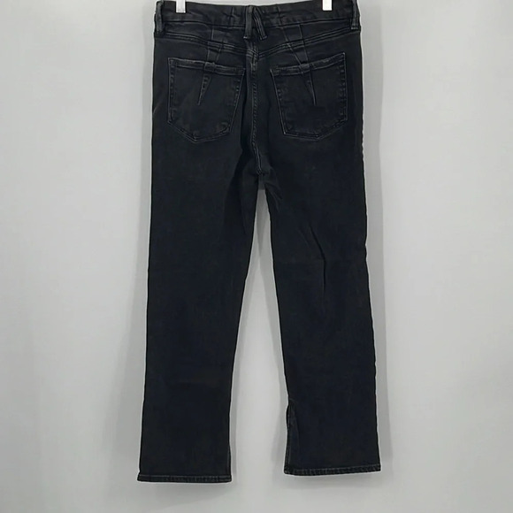 Good American Good Legs Straight Split Hem Jeans in Black - Size 30 - Picture 5 of 9